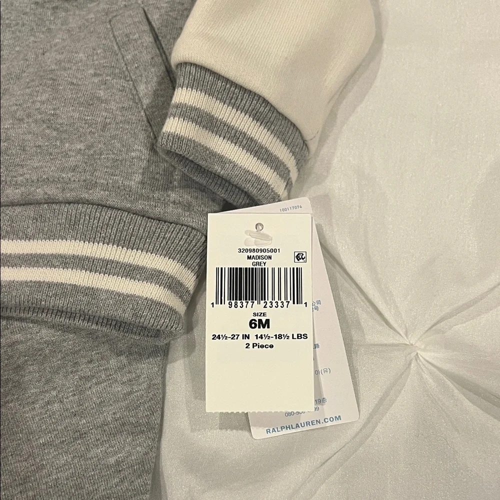 NWT Ralph Lauren Gray Baby Outfit SIZE 6 months